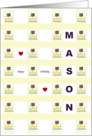 Birthday for Mason Cakes Galore card