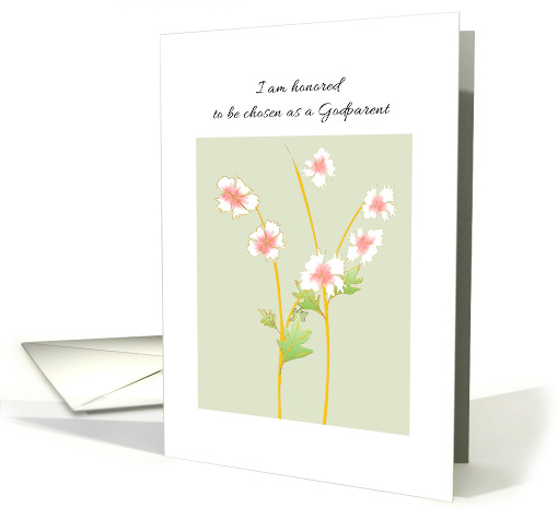 Thank You for Choosing Me As a Godfather Pretty Blossoms card