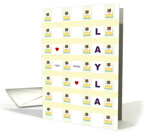 Birthday for Layla, cakes galore card (1341584)