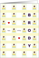 Birthday for Brody, cakes galore card