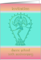 Dance School 20th Anniversary Invitation God Shiva as Nataraja card