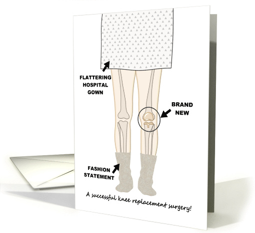 Get Well Knee Replacement Surgery Patient With New Knee card (1342768)