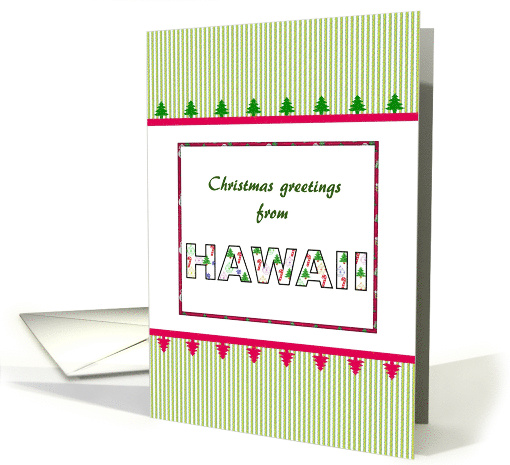 Christmas Greetings From Hawaii In Christmas Colors card (1343272)