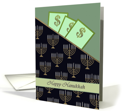 Hanukkah Money Gift Enclosed Pocket Card with US Dollar... (1343520)