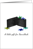 Hanukkah Money Gift Enclosed A Wallet of Colored Stars card