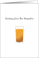 Greetings from New Hampshire State Beverage Apple Cider card