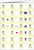 Birthday for Wyatt, cakes galore card