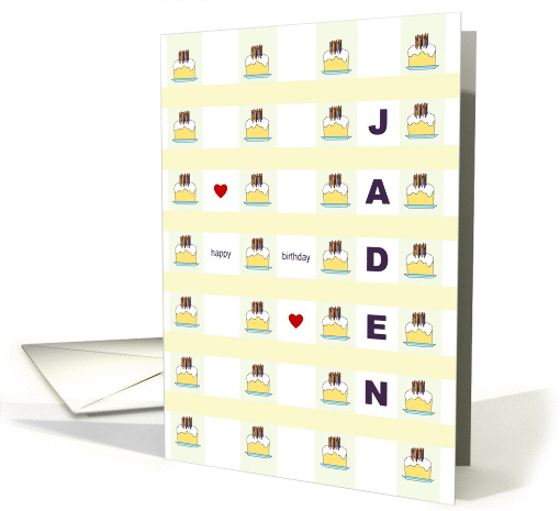 Birthday for Jaden, cakes galore card (1344982)