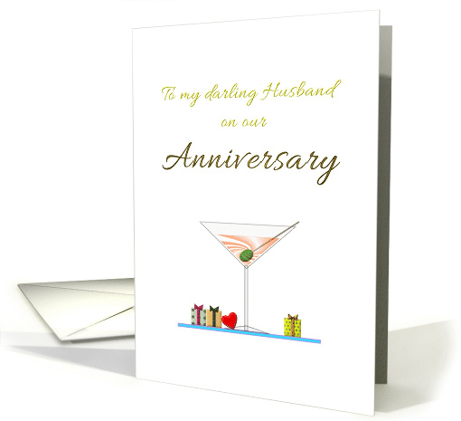 For Husband On Anniversary Dry Martini Red Heart And... (1344990)