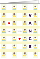 Birthday for Vance, cakes galore card