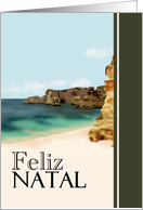 Feliz Natal, Christmas greeting in Portuguese, Algarve coast card