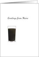 Greetings from Maine, Maine state soft drink card