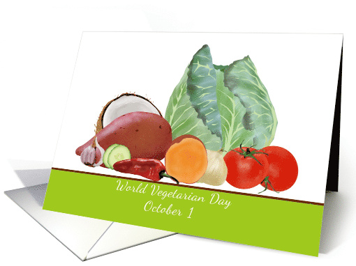 World Vegetarian Day October 1 Delicious Vegetables card (1347324)