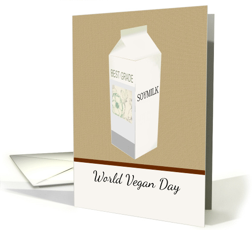 World Vegan Day Carton Of Soymilk card (1347338)