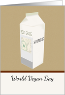 World Vegan Day Carton Of Soymilk card