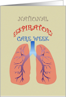 National Respiratory Care Week, lungs and bronchial tree card