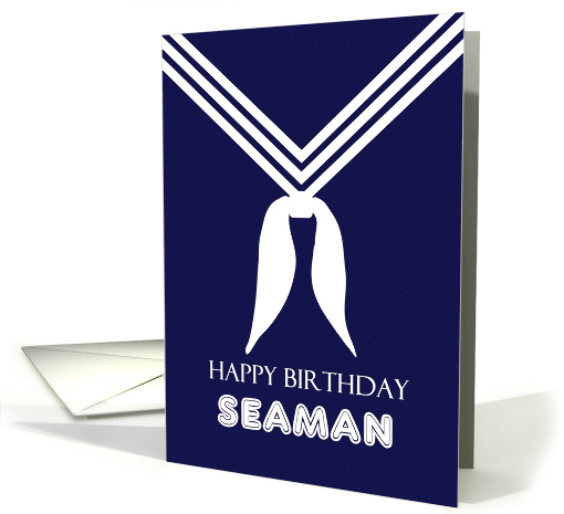Birthday For Seaman White Stripes On Navy Blue card (1347740)