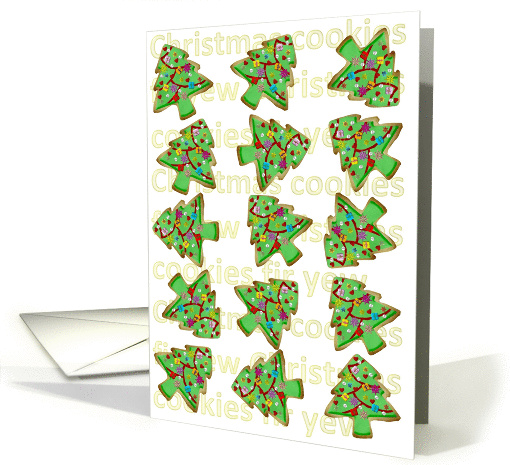 Christmas cookies fir yew, holiday tree cookies card (1347826)