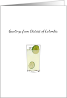 Greetings From District Of Columbia State Drink Gin Highball Cocktail card