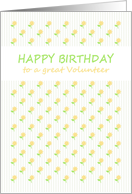 Birthday For Volunteer Pretty Little Yellow Flowers card