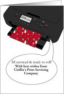 Christmas Copier Printer Service To Customer Printing Wrapping Paper card