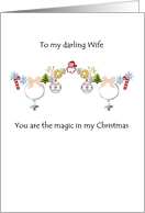 Christmas For Same Sex Spouse Wife Female Gender Symbols Ornaments card