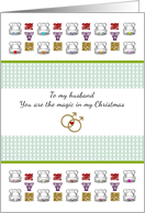 Christmas Same Sex Spouse Husband Silver Bells Male Gender Symbols card