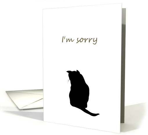 I'm Sorry Cat Sitting with Back to Us card (1350746)