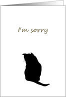 I’m Sorry Cat Sitting with Back to Us card