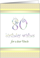 Uncle 80th Birthday Bubbling 80 card