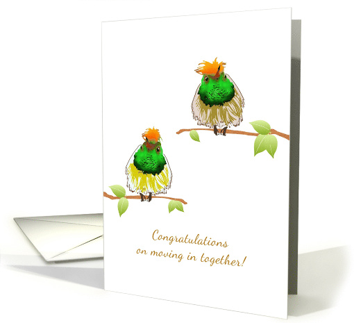 Congratulations Moving In Together Birds Perched On Branches card