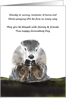 Groundhog Day Groundhog Praying for a Happy Day card