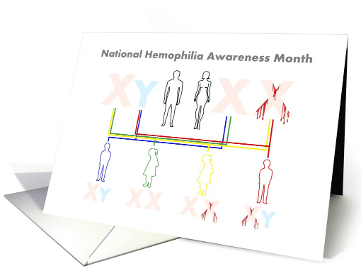 National Hemophilia Awareness Month X-Linked Recessive Genes card