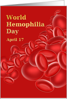 World Hemophilia Day April 17 Red Blood Cells card