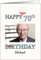Custom 70th Birthday Photocard And Name card