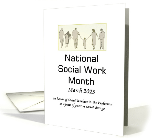 National Social Work Month March 2025 In Honor of Social Workers card
