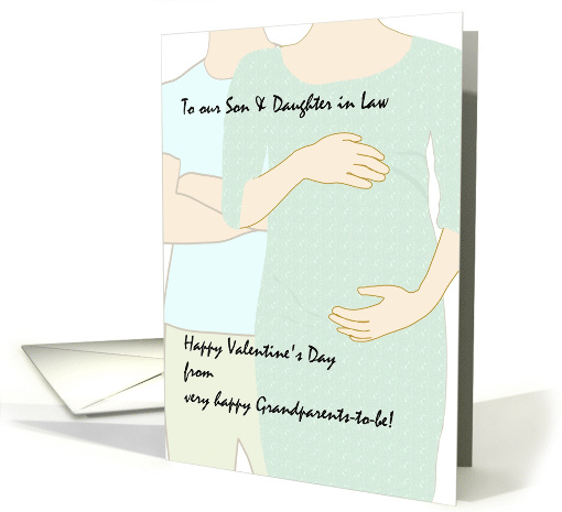 Valentine's Day for Son and Expecting Daughter in Law card (1359500)