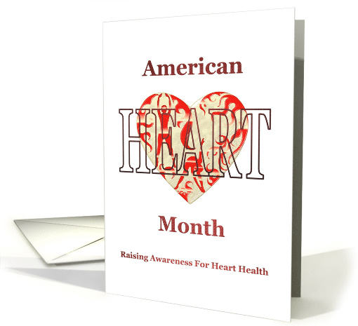 American Heart Month Raising Awareness for Heart Health card (1360220)
