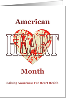 American Heart Month Raising Awareness for Heart Health card