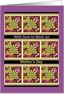 Mother’s Day Abstract Floral Fabric Design From Daughter to Mom card