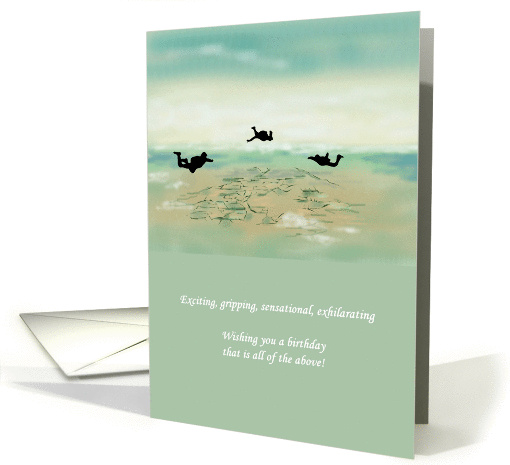 Birthday, exhilarating sky diving card (1360966)