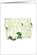 Financial Year End Financial Exhaustion Money Working Hard Cartoon card