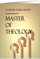 Congratulations On Gaining Master of Theology From Seminary card