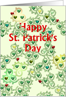 St. Patrick’s Day Green And Red Hearts And Geometric Shapes card