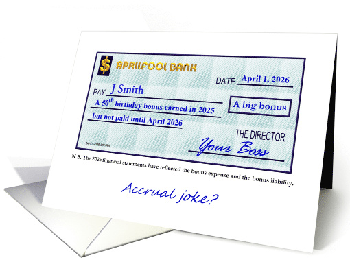 Custom 50th April Fools' Day 2026 Birthday Bonus Check... (1363402)