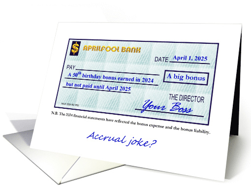 Custom 50th April Fools' Day 2025 Birthday Bonus Check... (1363402)