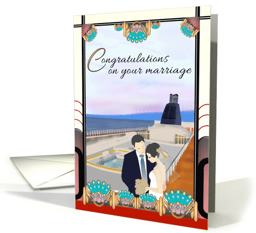 Wedding Congratulations Bride and Groom on Cruise Ship... (1364078)