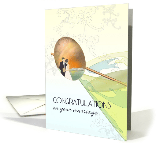 Wedding Congratulations Bride and Groom and Cruise Ship card (1364192)