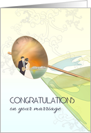 Wedding Congratulations Bride and Groom and Cruise Ship card