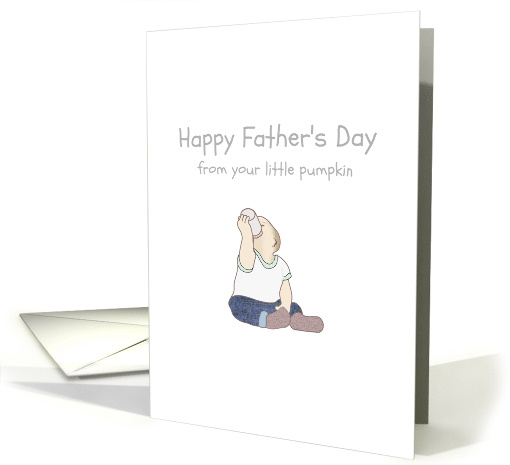 Happy Father's Day From Baby Feeding From Bottle card (1364362)